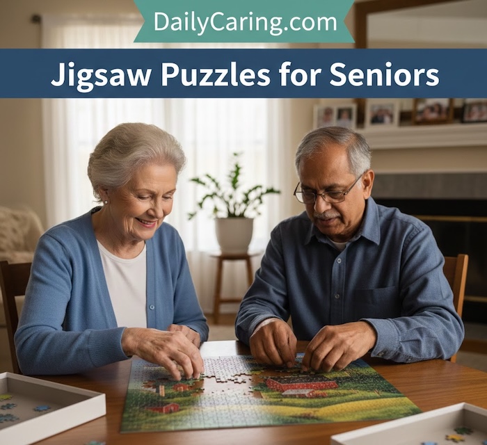 Jigsaw puzzles for seniors keep the brain engaged and is a great way to socialize too!