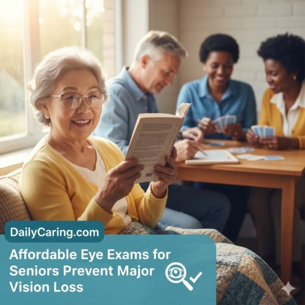 Reducing the risk of vision loss for aging adults includes affordable eye exams.