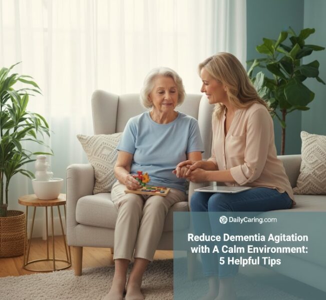 Reduce dementia agitation by creating a calm living environment.