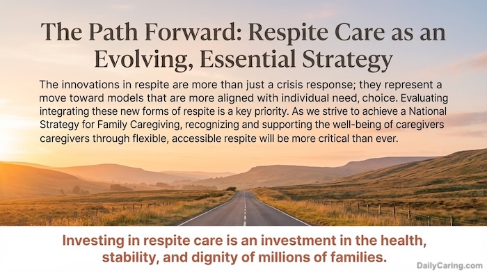 Final thoughts about the importance of respite care for caregivers.