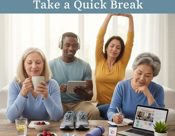10 ways caregivers can catch a quick break to relax and refresh.