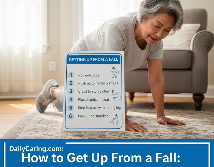 How to get up after a fall. Proper technique for aging adults.