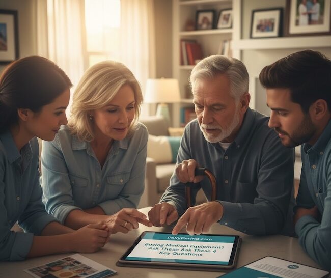 4 questions to ask when buying durable medical equipment for aging adults.