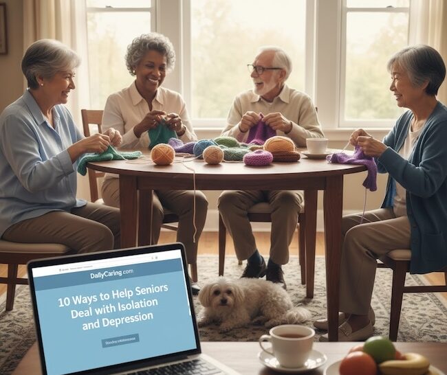 Strategies to reduce depression and isolation among aging adults.