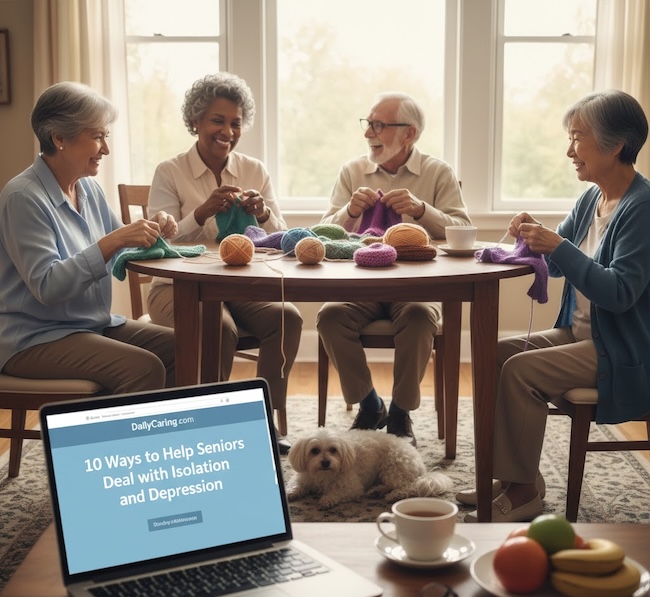 Strategies to reduce depression and isolation among aging adults.