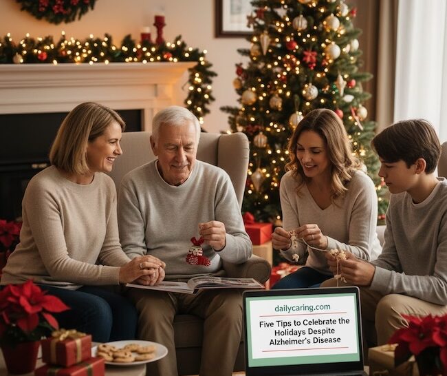 Spending the holidays with Alzheimer's can be stressful. Here are some tip tips!
