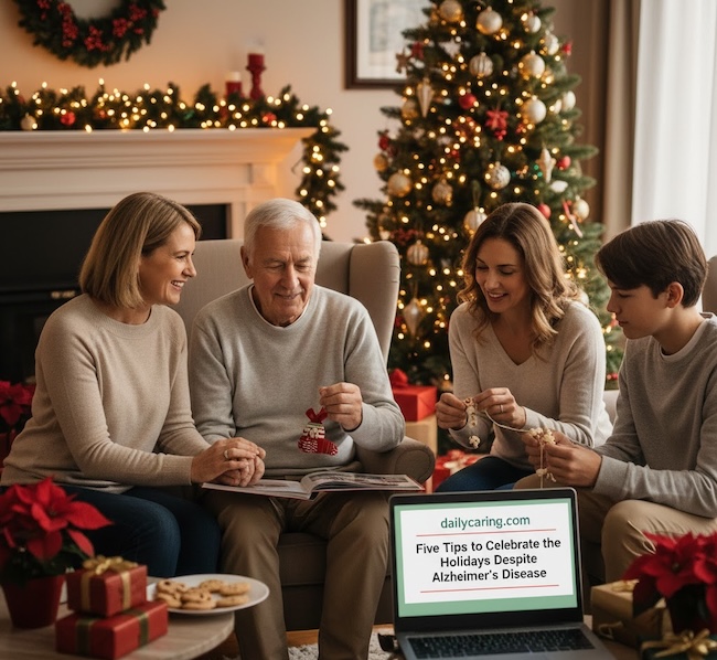 Spending the holidays with Alzheimer's can be stressful. Here are some tip tips!