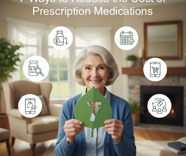 7 ways to reduce the cost of prescription medications for aging adults.