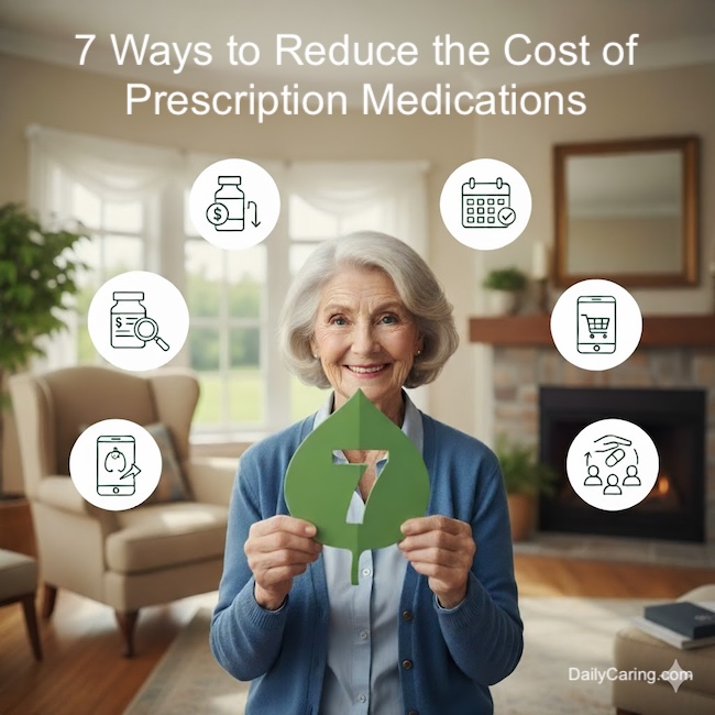 7 ways to reduce the cost of prescription medications for aging adults.