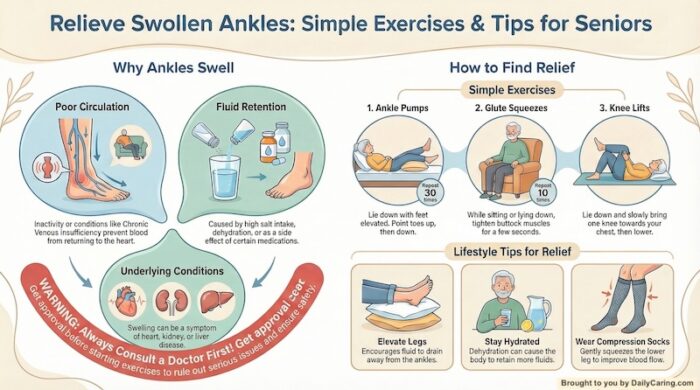 How to find relief for older adults with swollen ankles.