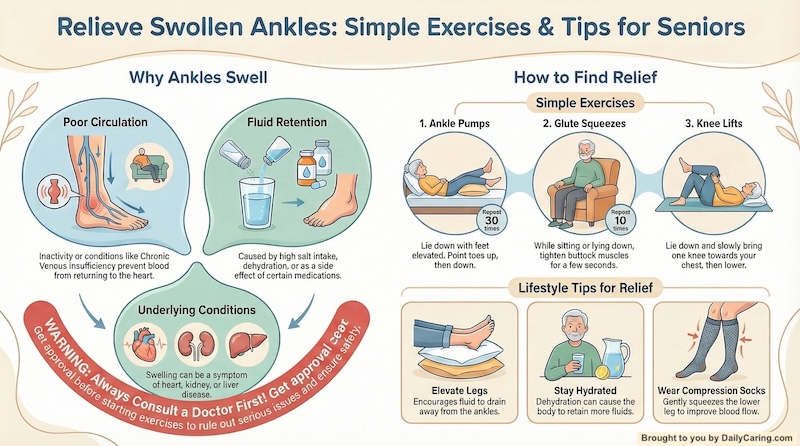How to find relief for older adults with swollen ankles.