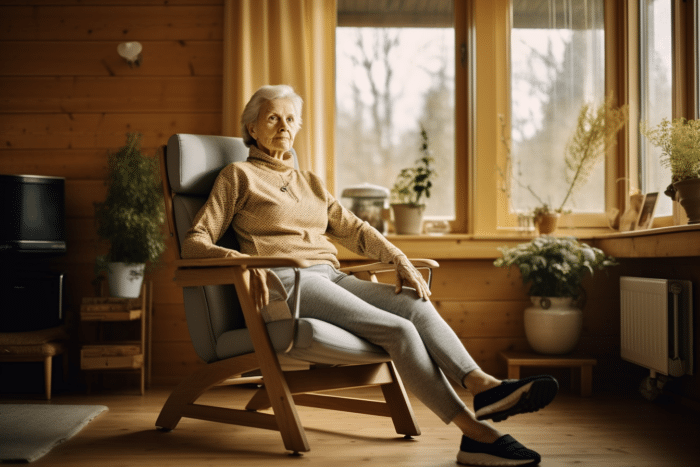Swollen legs in elderly female - use simple home exercises to get rid of swelling