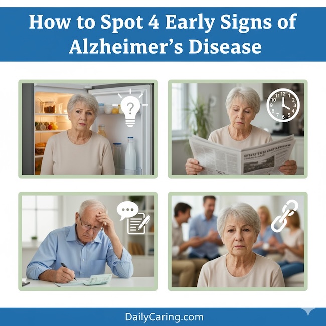 Understanding the 4 early signs of Alzheimer's Disease.