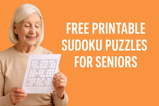 Free Sudoku puzzles for seniors. Challenging and fun brain activities for aging adults.