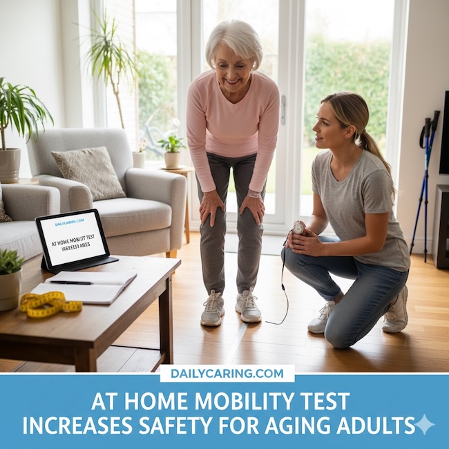 This at-home mobility test for seniors can assess their strength and predict the risk of a future fall.