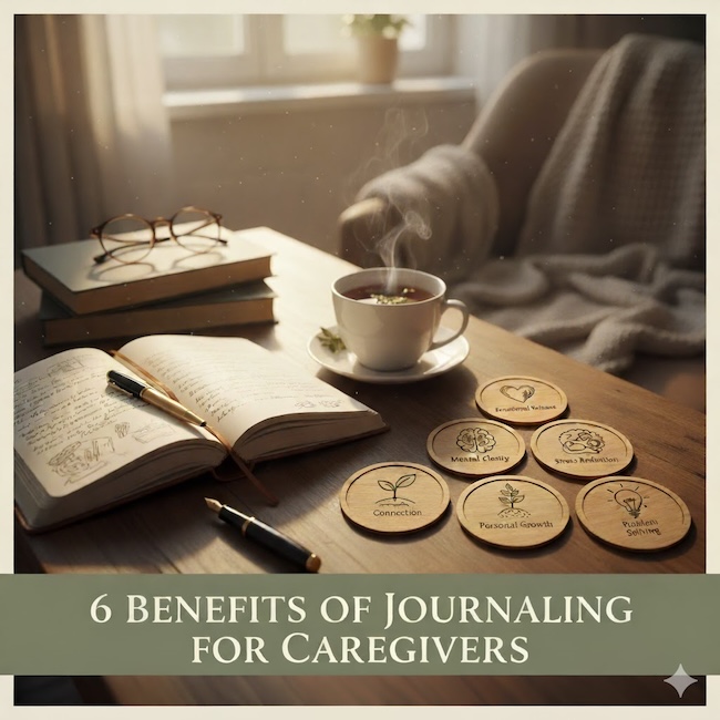 The benefits of journaling for caregivers has been well documented. Get started today!