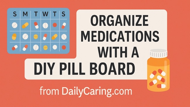 Organize your medications with a Do It Yourself (DIY) Pill Board!