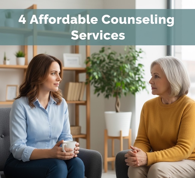 4 affordable counseling services to help reduce caregiver stress.