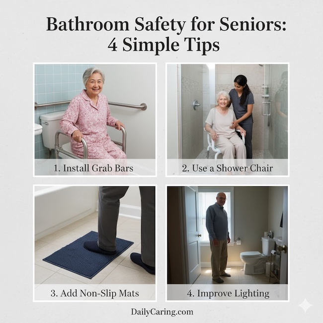 Bathroom safety tips for caregivers and their loved ones.