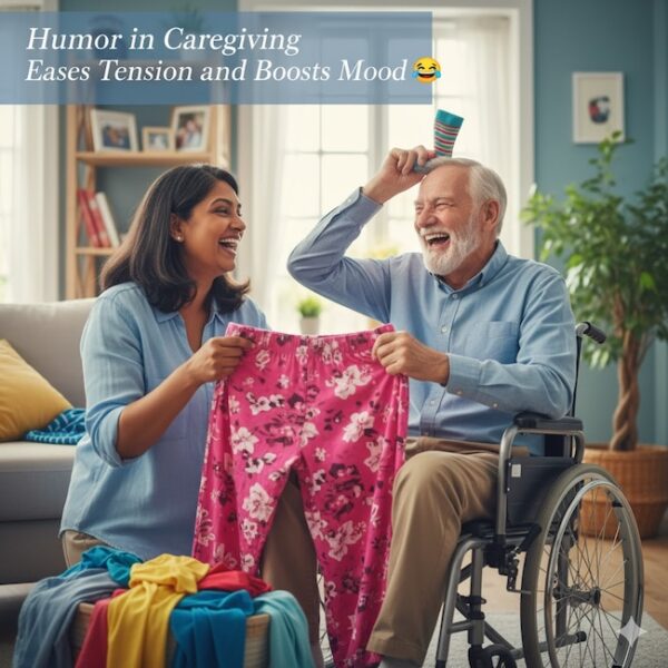 Humor in caregiving can ease tension and boost one's mood!