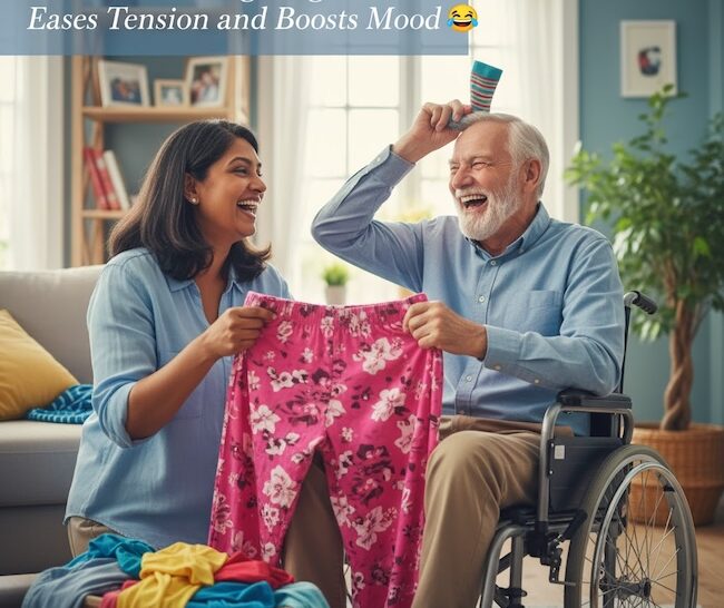 Humor in caregiving can ease tension and boost one's mood!