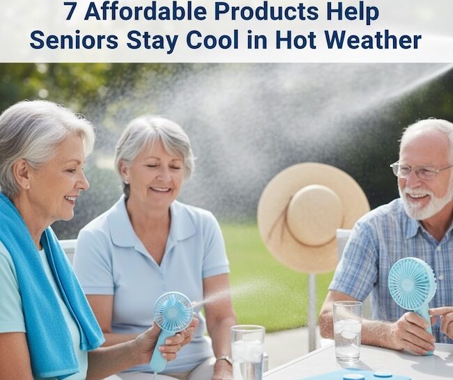 Great list of affordable products that help seniors stay cool in hot weather!