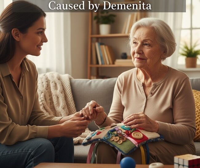 How to calm fidgeting hand due to dementia