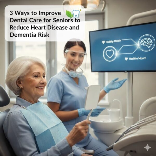 3 ways to improve dental care for seniors and reduce the risk associated with heart disease and dementia.
