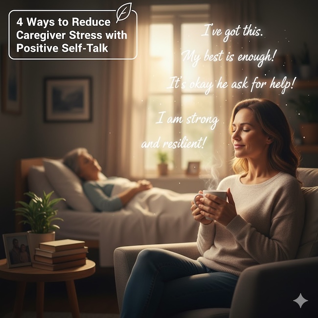4 ways to reduce caregiver stress with positive self-talk.