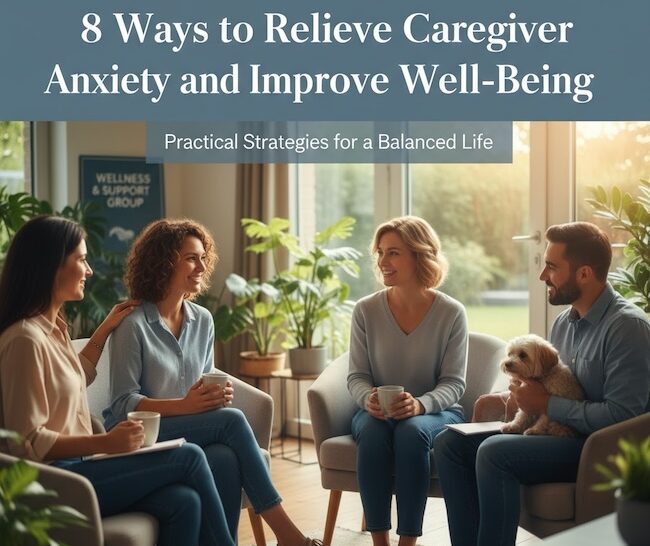 8 strategies to reduce caregiver anxiety and improve well-being.