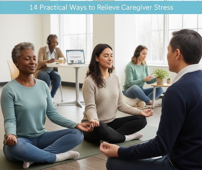 Caregiving can be incredibly stressful. Here are 14 Practical Ways to Relieve Caregiver Stress