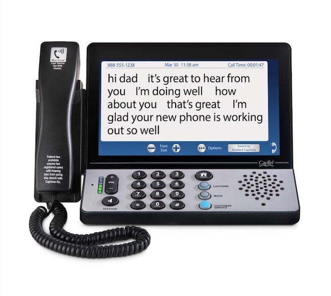Caption phones can be great additions when a loved one is experiencing hearing loss. Here's how to apply for a free one!