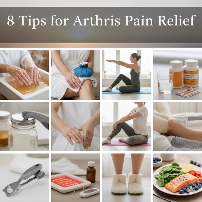 8 practical tips for reducing arthritis pain in aging adults. From Daily Caring