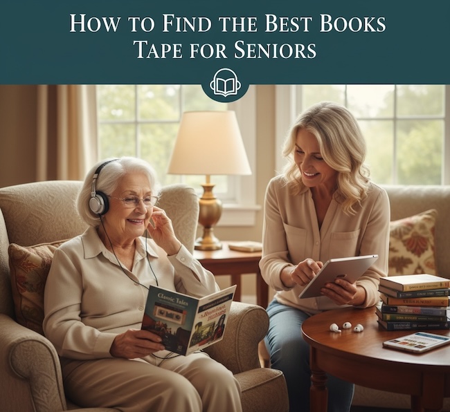 How to find the best books on tape for seniors. 3 Great Resources!