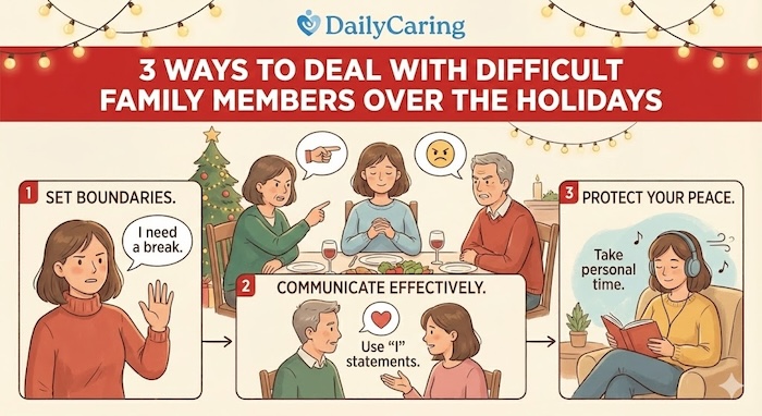 Dealing with difficult family members during the holidays.