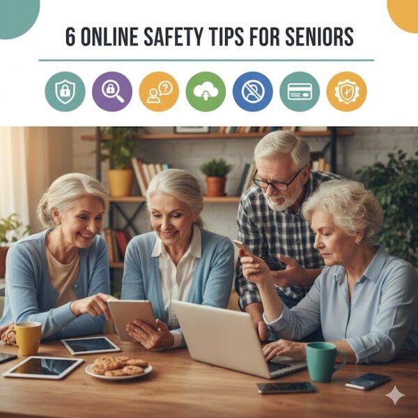 Help protect the aging loved one in your life with these 6 online safety tips!