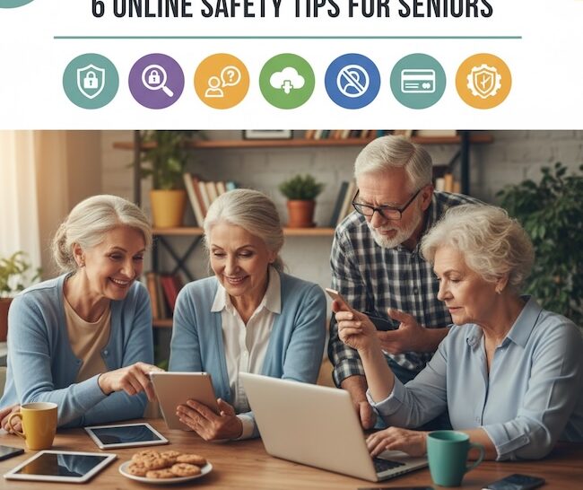 Help protect the aging loved one in your life with these 6 online safety tips!