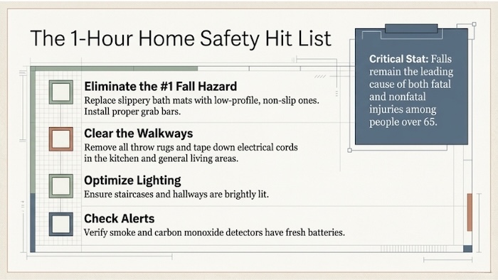 When visiting aging parents for the holidays make sure to go over a home safety checklist.