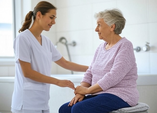 How often should seniors bathe?