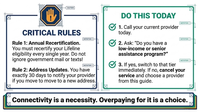 Instructions on how to sign-up for low-cost broadband internet for seniors.
