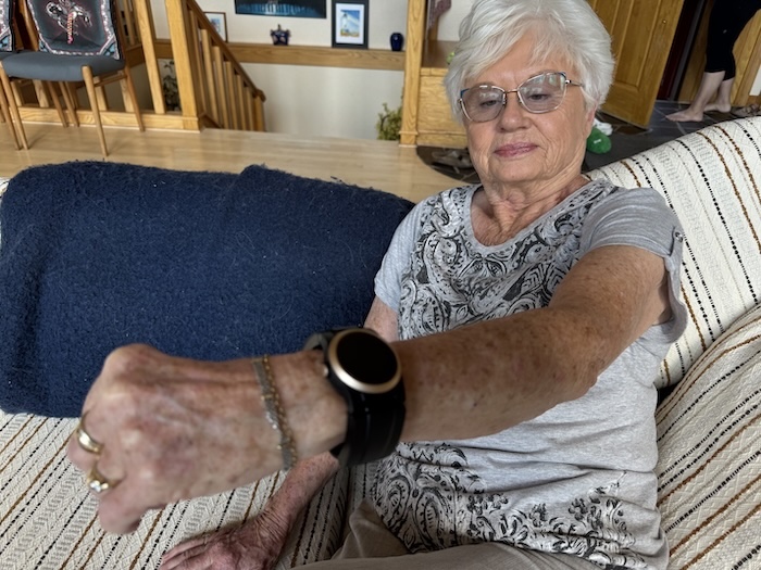 The Kanega medical alert watch with fall detection.