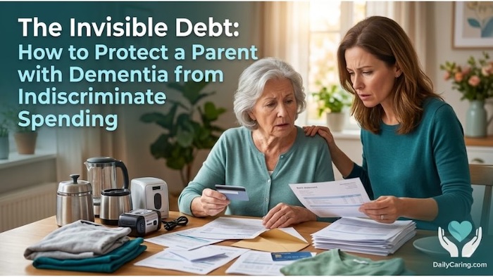 When an older adult with dementia is spending money, how do you get them to stop?